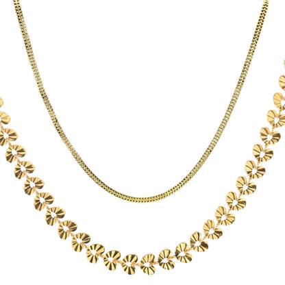 Combo of 2 Gold Plated Chains 22inch Long