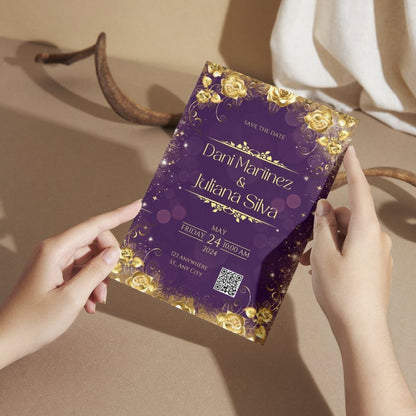 Wedding Invitation Cards with Envelopes | Customised Pack of 12 | One side Printed