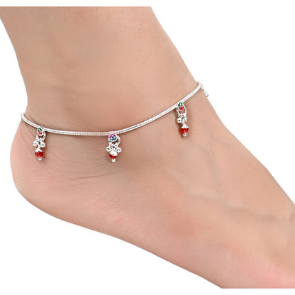 Silver Plated Anklet Pair