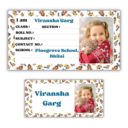Kids Photo Name Slips & Tags | Pack of 63 | 36 Name Slips & 27 Tags