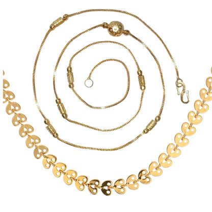 Combo of 2 Gold Plated Chains 22inch Long
