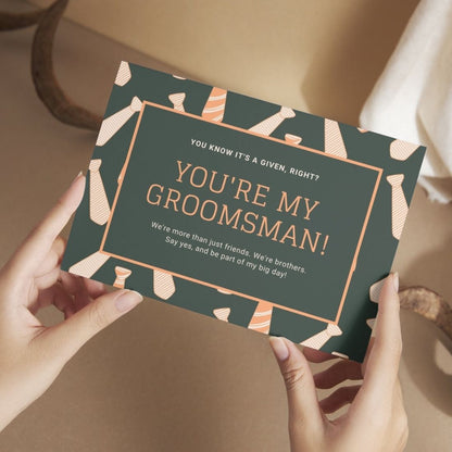 Groomsman Proposal Invitation Cards 5.8x8.3inch | Wedding Invite