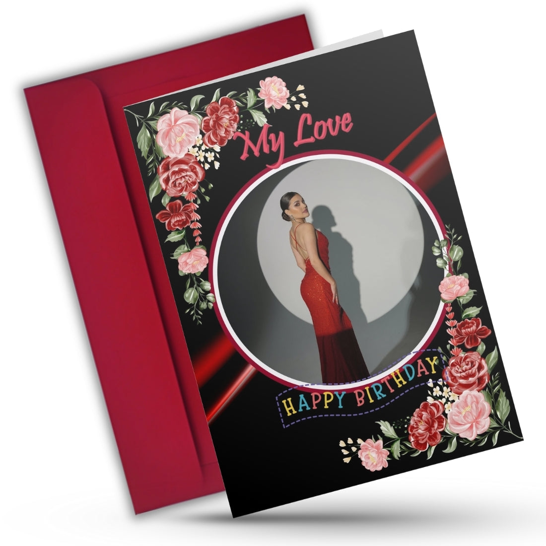 Photo Greeting Card with for Wife Girlfriend | Preprinted Inside Message