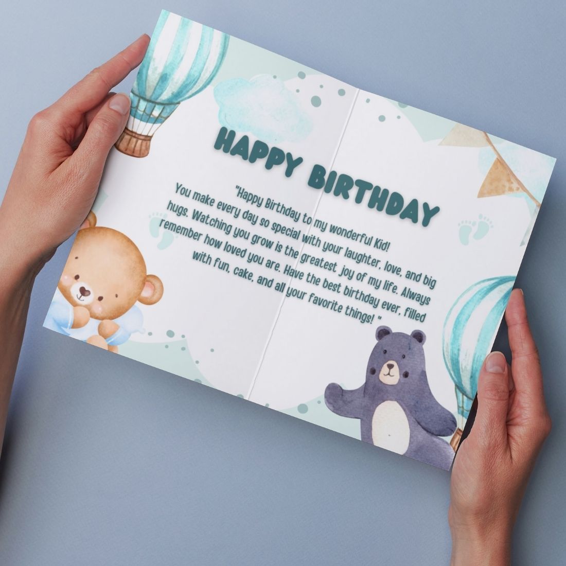 Kids Birthday Greeting Card For Son, Daughter, Family & Friends Children