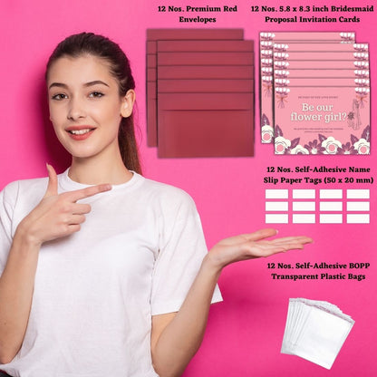 Bridesmaid Proposal Invitation Cards 5.8x8.3inch | Wedding Invite