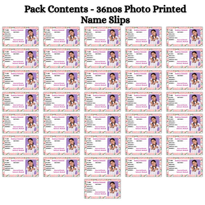 Kids Photo Name Slips Pack of 36