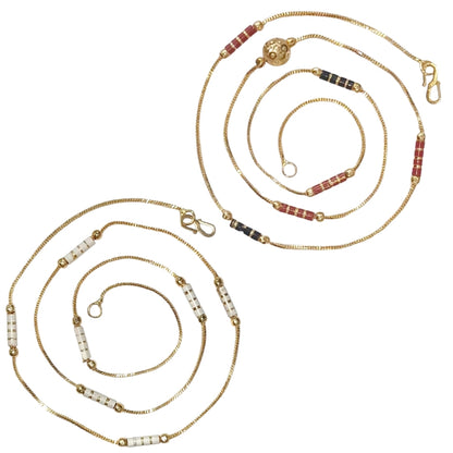 Combo of 2 Gold Plated Chains 22inch Long