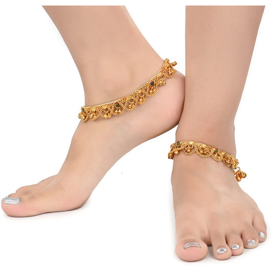 Gold Plated Anklet Pair