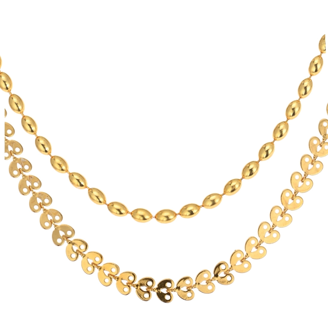 Combo of 2 Gold Plated Chains 22inch Long