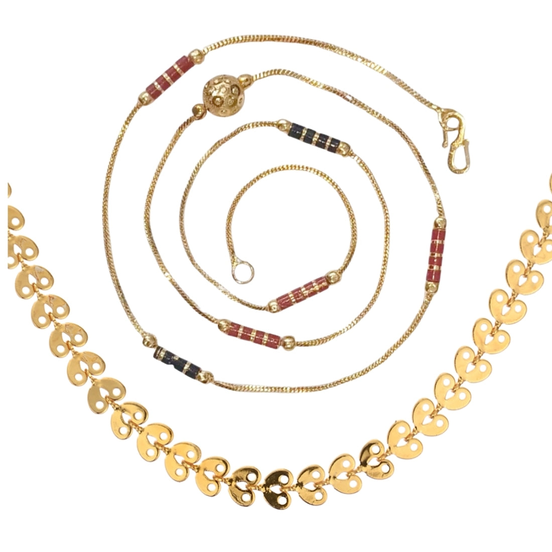 Combo of 2 Gold Plated Chains 22inch Long