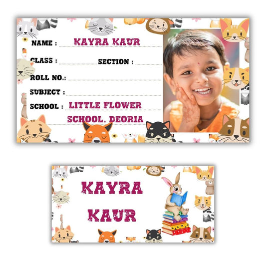 Kids Photo Name Slips & Tags | Pack of 49 | 24 Name Slips & 25 Tags