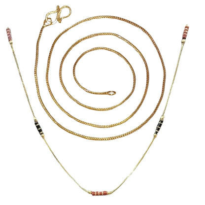 Combo of 2 Gold Plated Chains 22inch Long