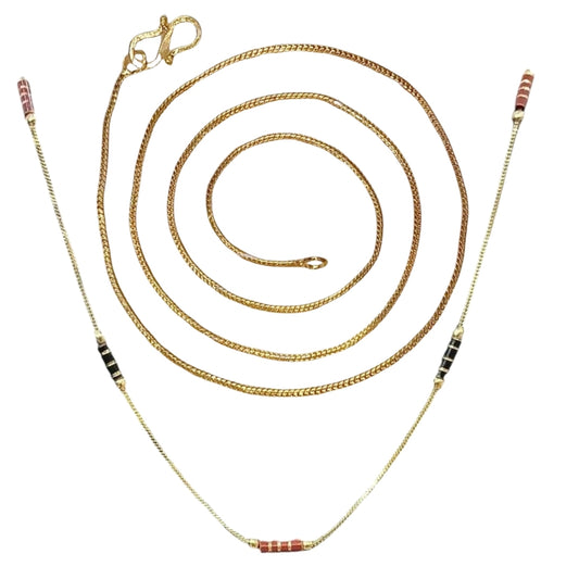 Combo of 2 Gold Plated Chains 22inch Long
