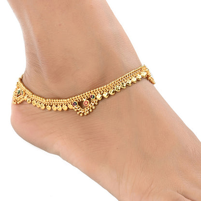 Gold Plated Anklet Pair