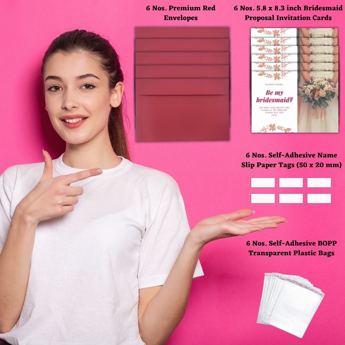 Bridesmaid Proposal Invitation Cards 5.8x8.3inch | Wedding Invite