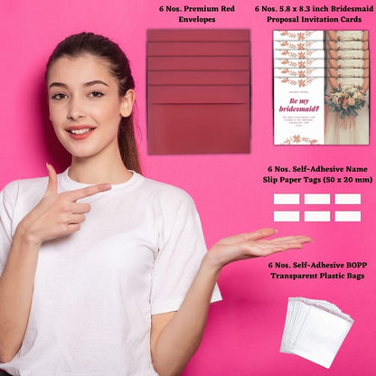 Bridesmaid Proposal Invitation Cards 5.8x8.3inch | Wedding Invite