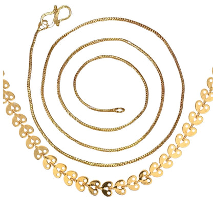 Combo of 2 Gold Plated Chains 22inch Long