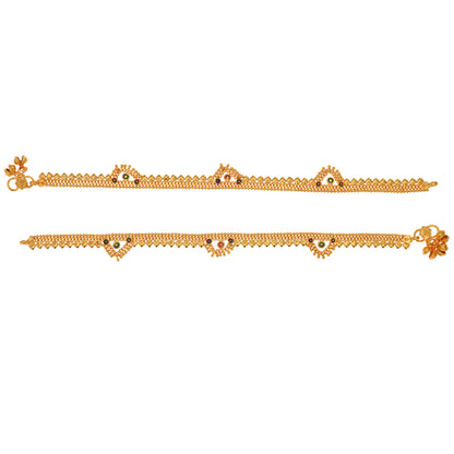 Gold Plated Anklet Pair