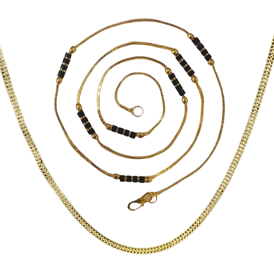 Combo of 2 Gold Plated Chains 22inch Long