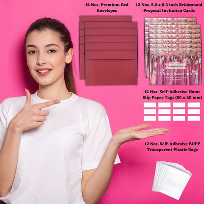 Bridesmaid Proposal Invitation Cards 5.8x8.3inch | Wedding Invite