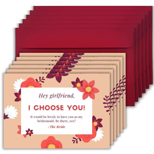 Bridesmaid Proposal Invitation Cards 5.8x8.3inch | Wedding Invite