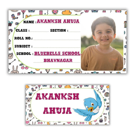 Kids Photo Name Slips & Tags | Pack of 49 | 24 Name Slips & 25 Tags