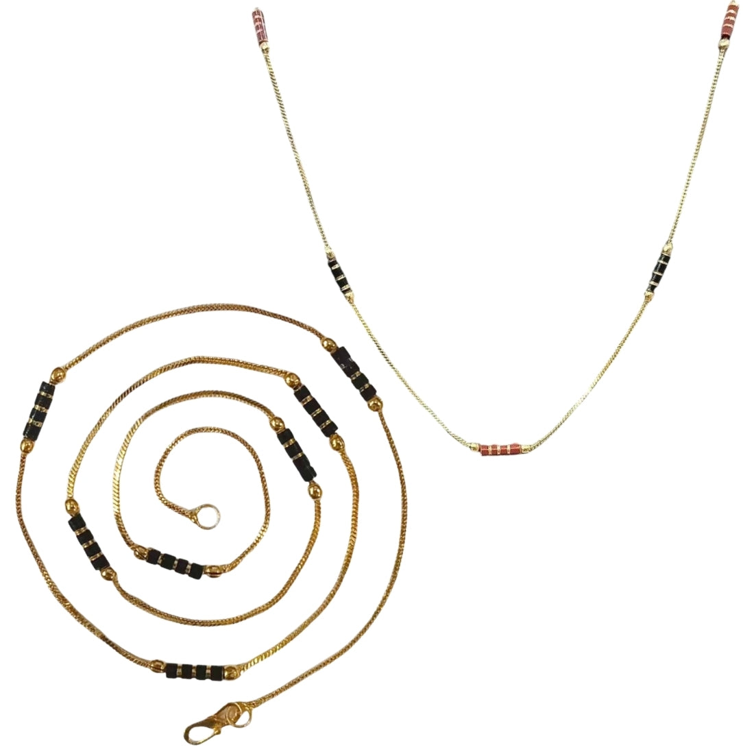 Combo of 2 Gold Plated Chains 22inch Long