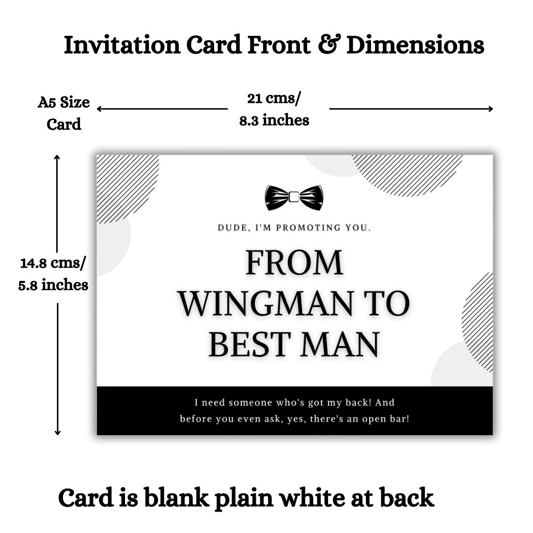 Groomsman Proposal Invitation Cards 5.8x8.3inch | Wedding Invite