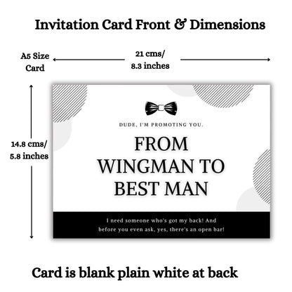 Groomsman Proposal Invitation Cards 5.8x8.3inch | Wedding Invite