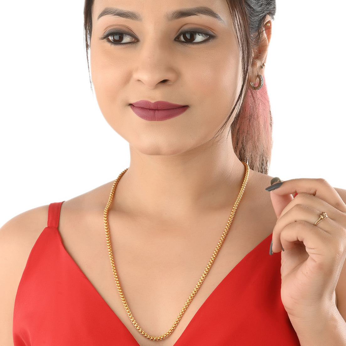 Silver Plated Anklets & 22 inch Gold Plated Chain