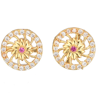Gold Plated AD Earrings Set