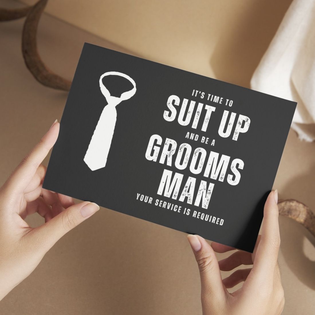 Groomsman Proposal Invitation Cards 5.8x8.3inch | Wedding Invite