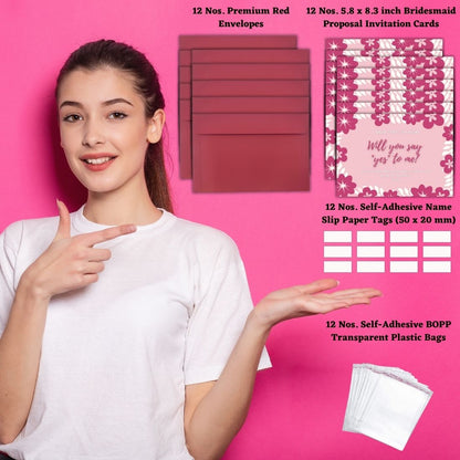 Bridesmaid Proposal Invitation Cards 5.8x8.3inch | Wedding Invite