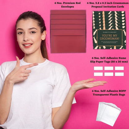 Groomsman Proposal Invitation Cards 5.8x8.3inch | Wedding Invite