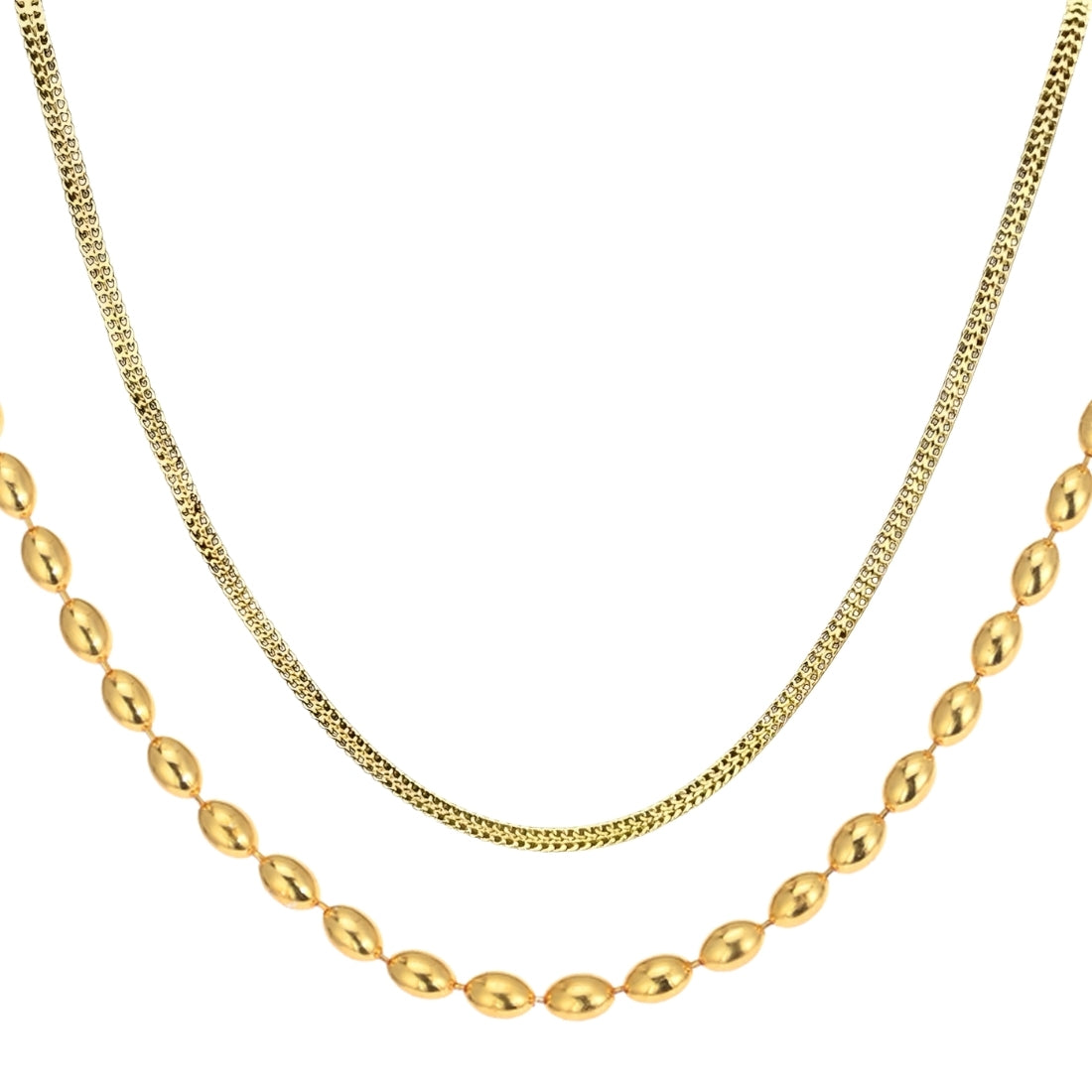 Combo of 2 Gold Plated Chains 22inch Long