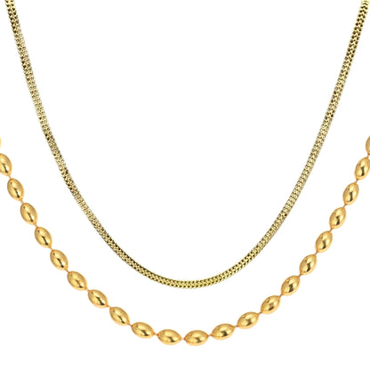 Combo of 2 Gold Plated Chains 22inch Long