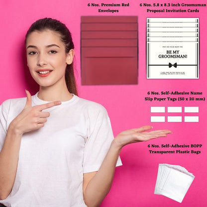 Groomsman Proposal Invitation Cards 5.8x8.3inch | Wedding Invite