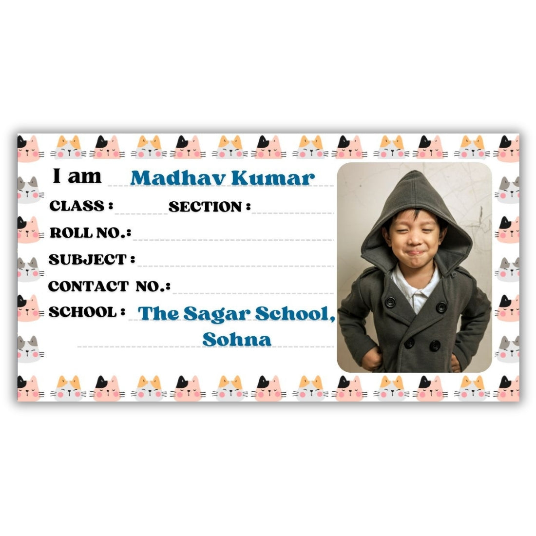 Kids Photo Name Slips Pack of 36