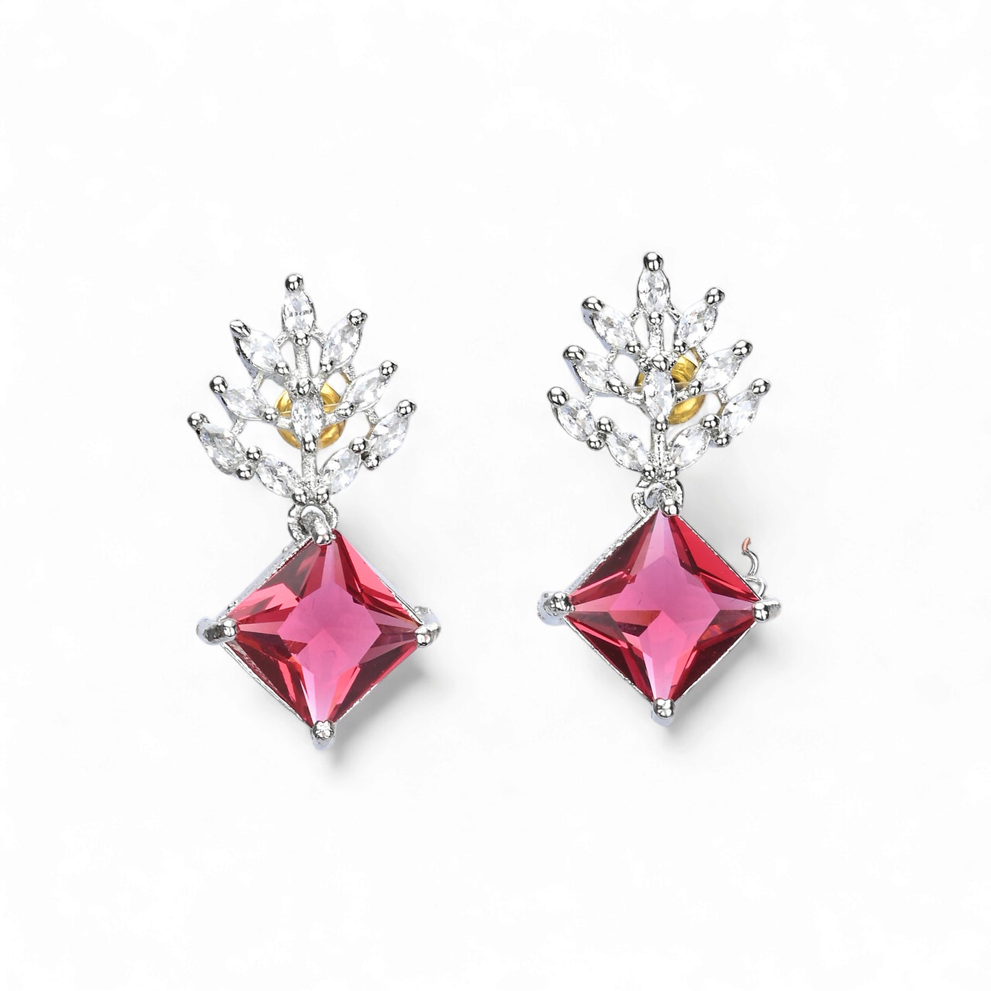 Silver Plated AD Earrings Set