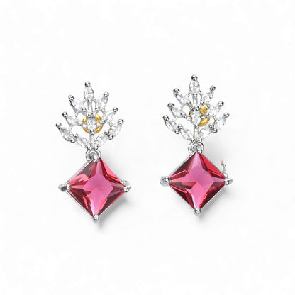 Silver Plated AD Earrings Set