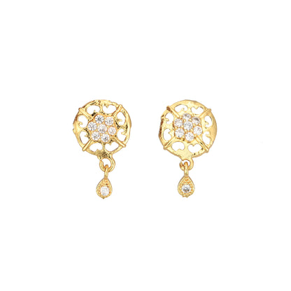 Gold Plated AD Earrings Set