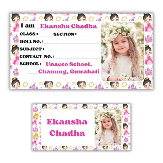 Kids Photo Name Slips & Tags | Pack of 63 | 36 Name Slips & 27 Tags