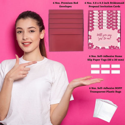 Bridesmaid Proposal Invitation Cards 5.8x8.3inch | Wedding Invite