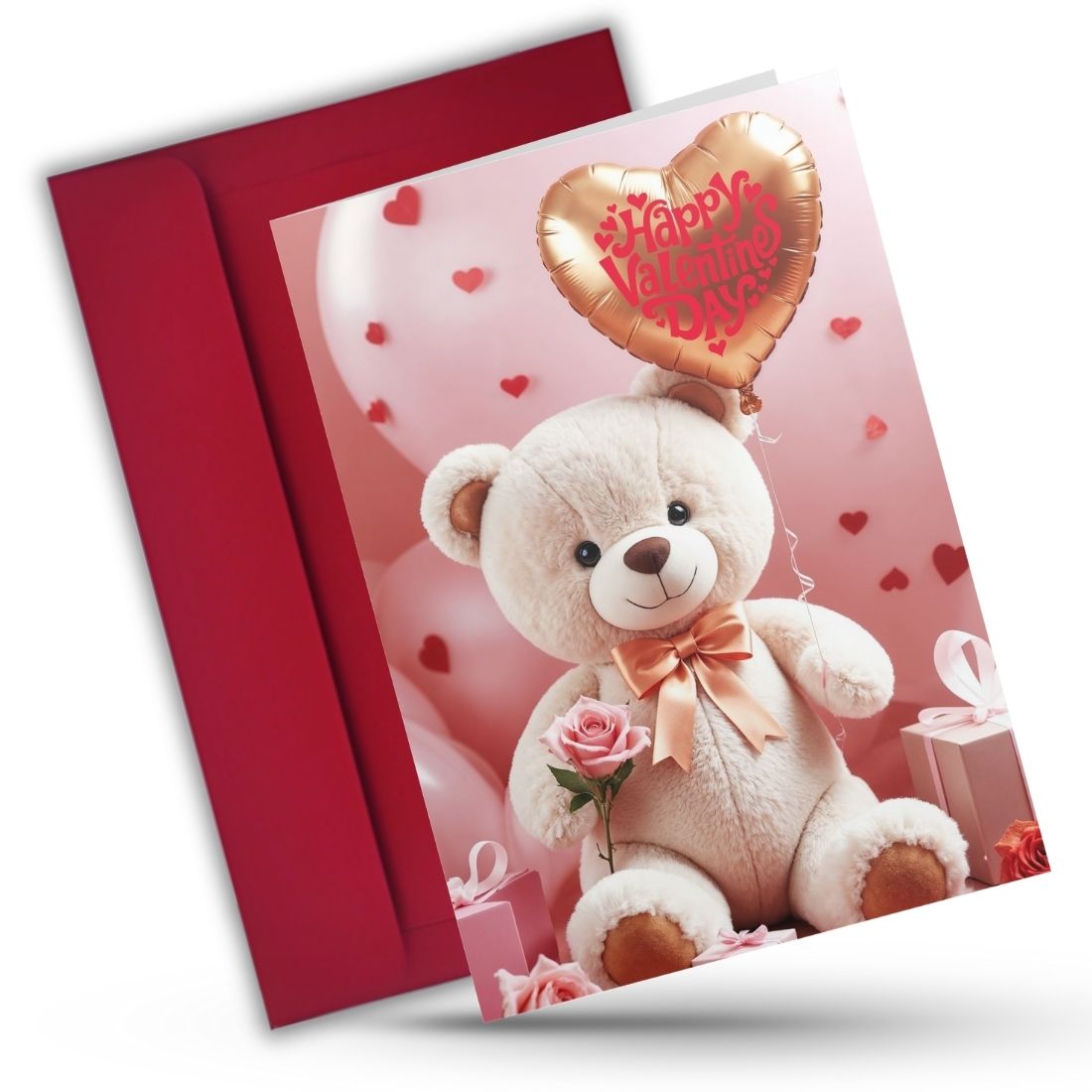 Valentine's Day Greeting Card with Envelope
