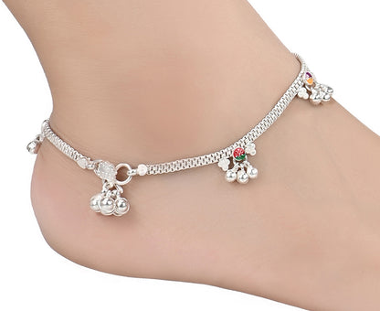 Silver Plated Anklet Pair