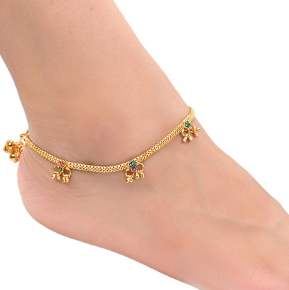 Gold Plated Anklet Pair