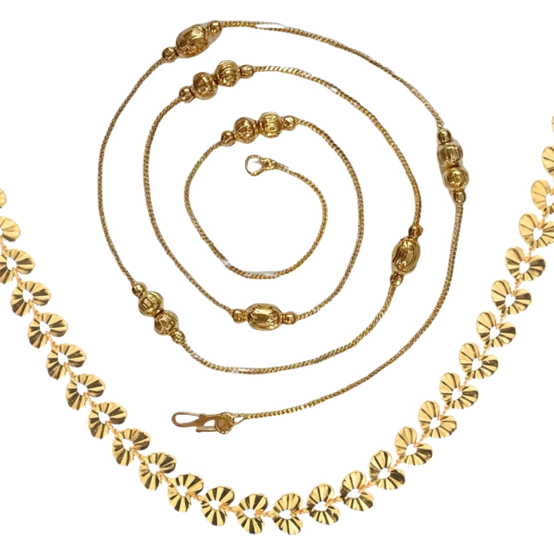 Combo of 2 Gold Plated Chains 22inch Long