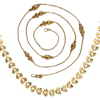 Combo of 2 Gold Plated Chains 22inch Long