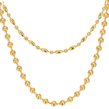 Combo of 2 Gold Plated Chains 22inch Long