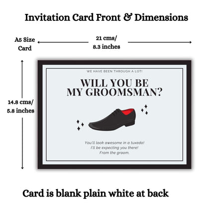 Groomsman Proposal Invitation Cards 5.8x8.3inch | Wedding Invite